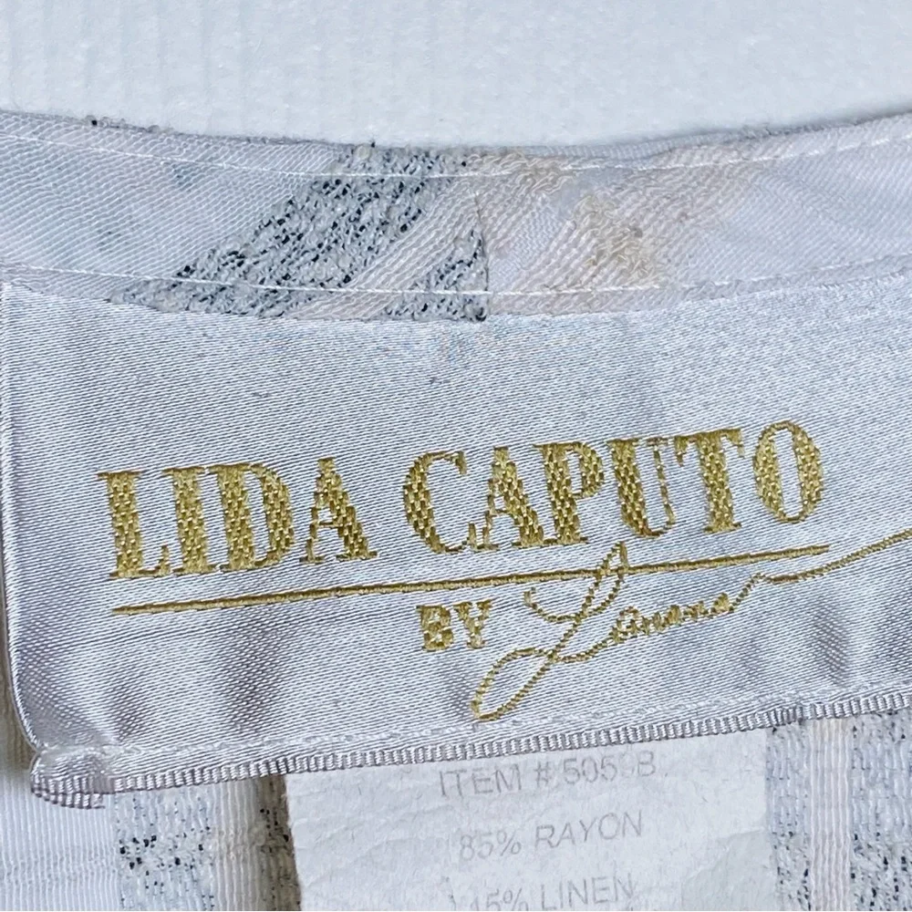 Lida Caputo Y2K Vintage Linen Blend Top Swim Cover Up Women's Plus size 2X - Picture 3 of 9